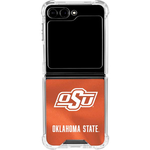Oklahoma State University Orange Jersey Galaxy Z Flip6 Clear Case